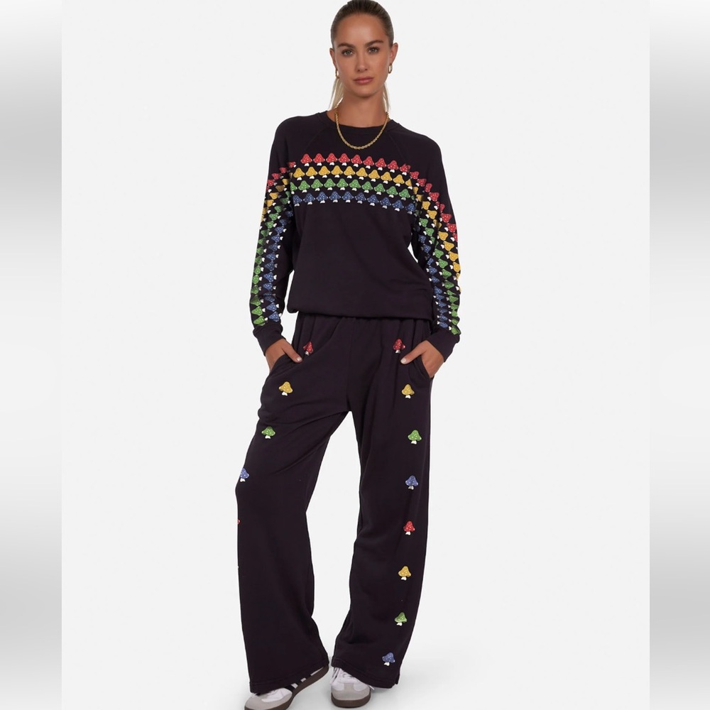 Lauren Moshi Juvia Rainbow Mushroom Pants